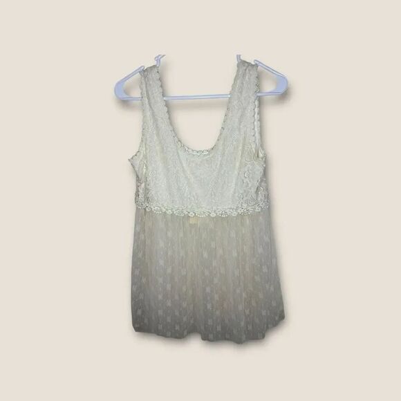 Anthropologie A’reve Cream Lace Sheer Blouse Small NWT - Picture 1 of 4